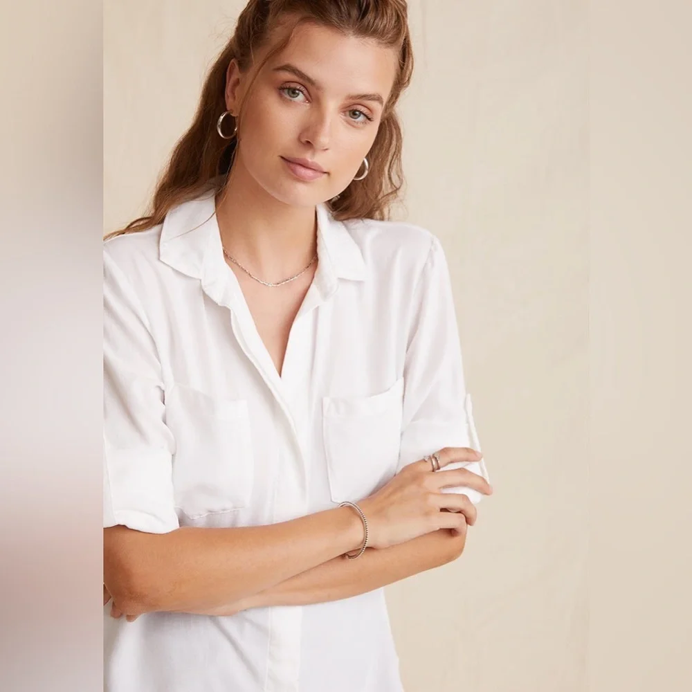 Bella Dahl Split Back Button Down White Size XS - Picture 3 of 9